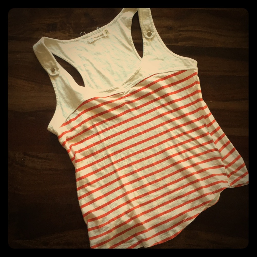 Pilcro Anthropologie tank top striped racerback M